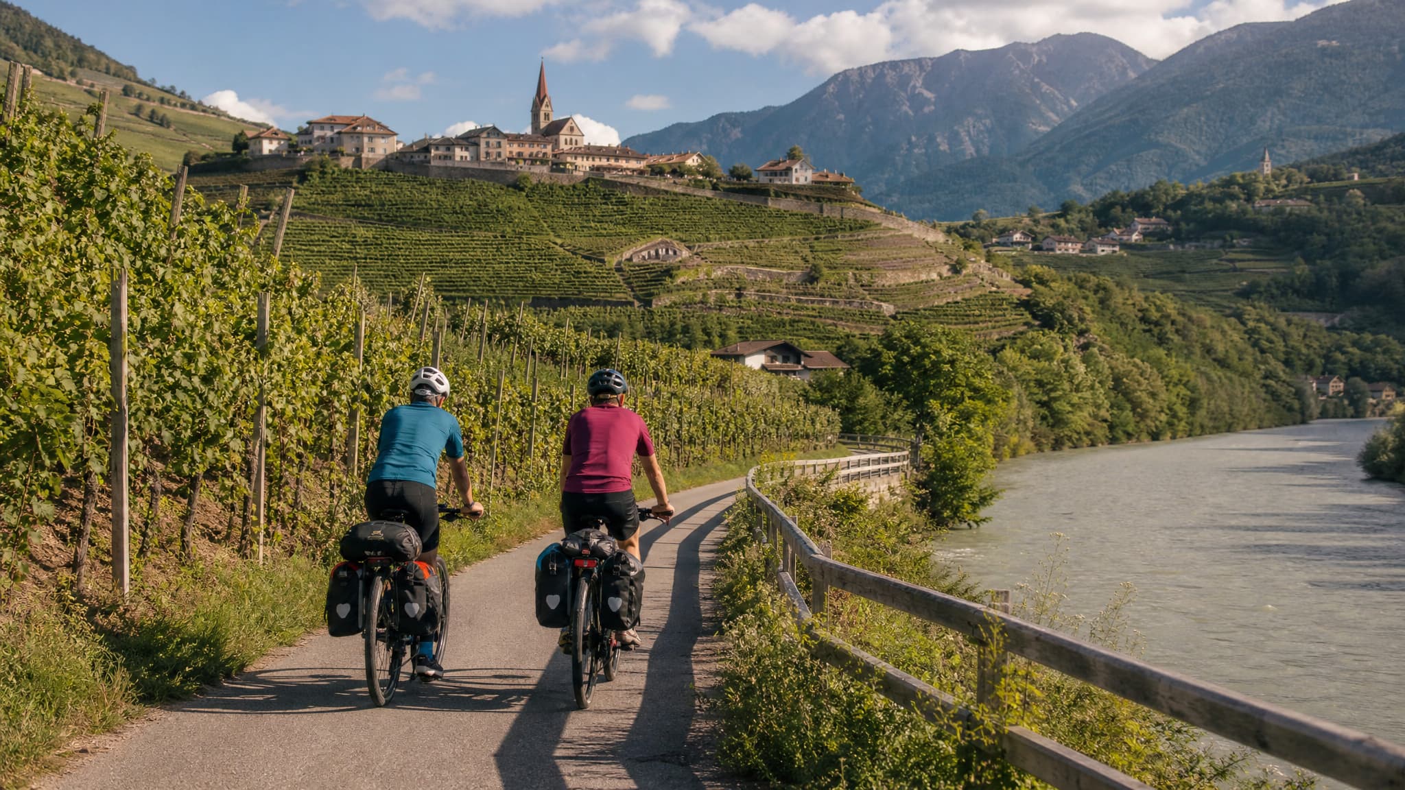 Radreise von Bozen nach Venedig durch Südtirols Weinland