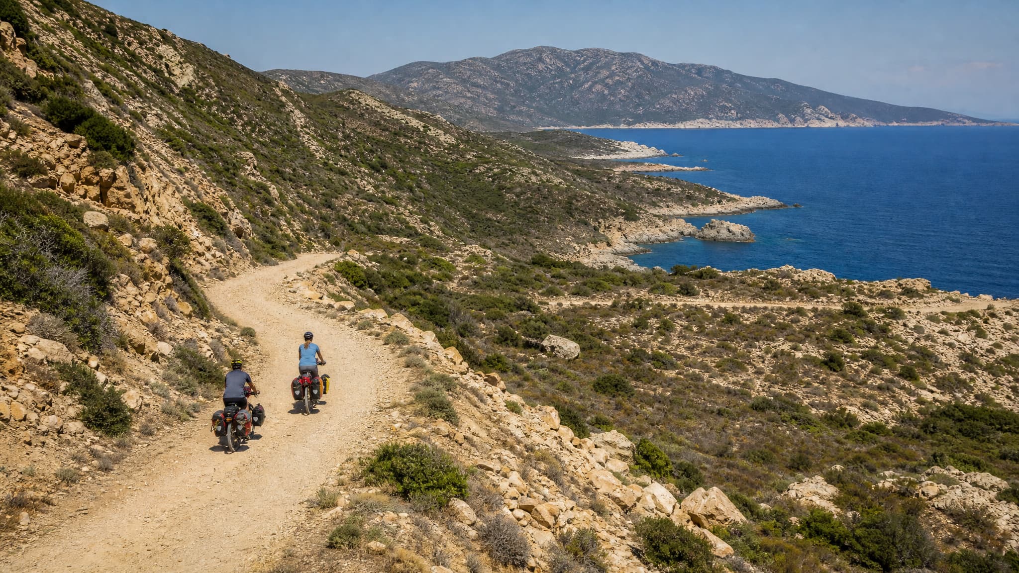 Geführte Radreise Korsika und Sardinien — Inseln, Felsen, Mittelmeer