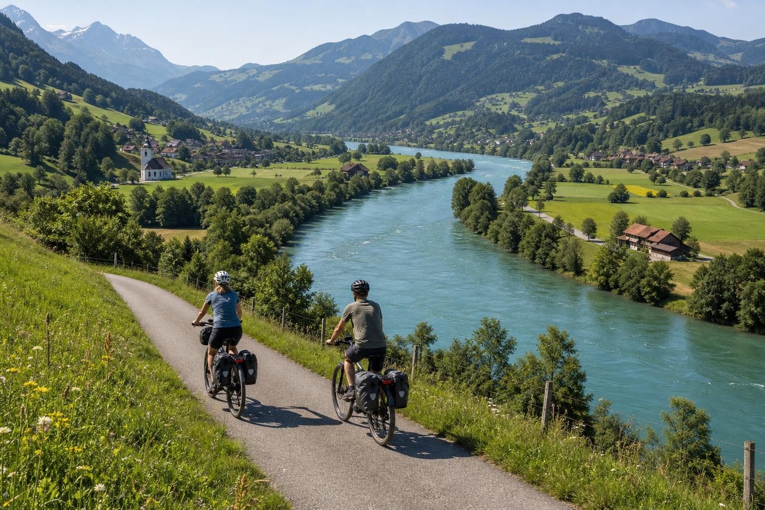 E-Bike von Interlaken zum Bodensee — die Aare entlang
