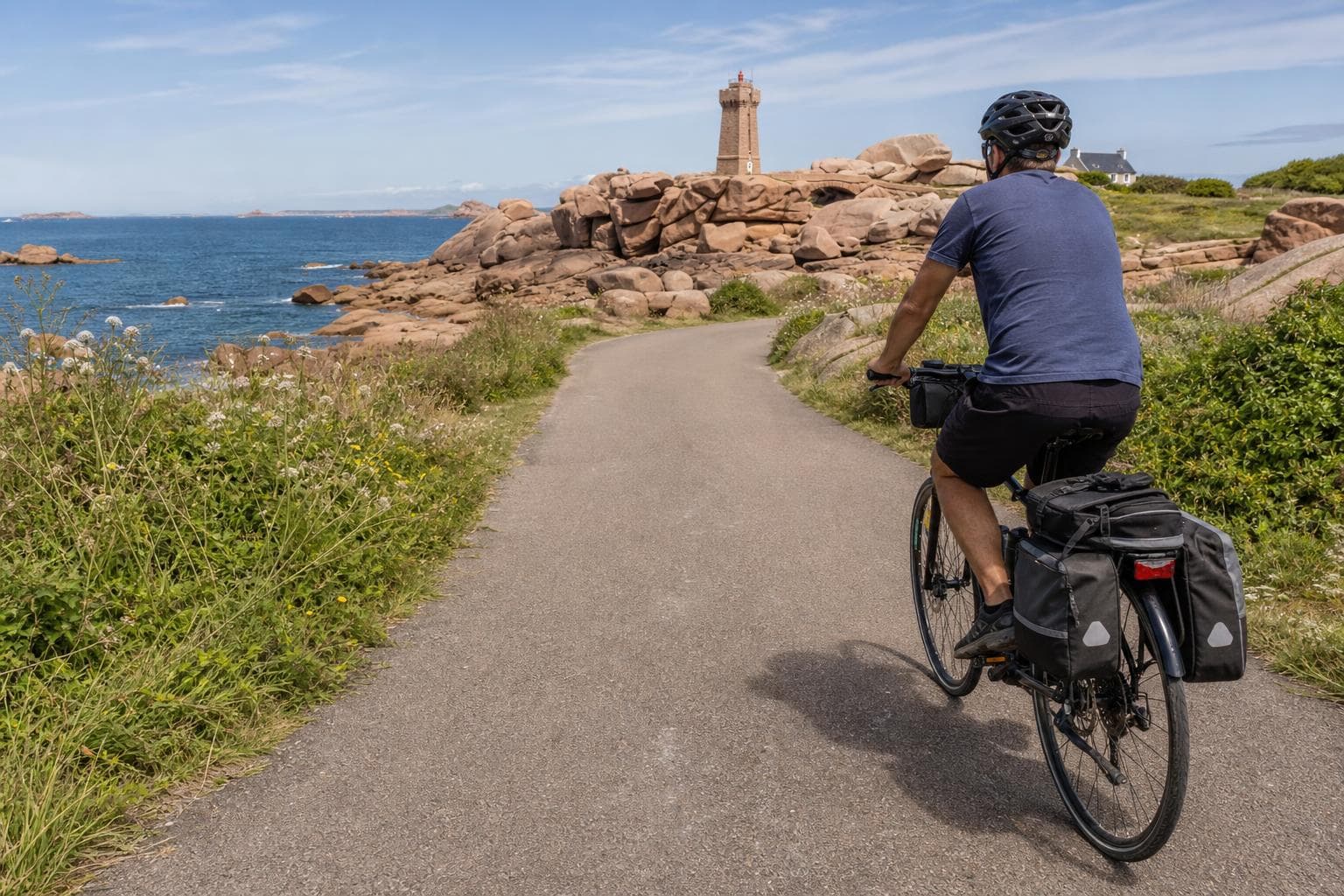 Radwandern an der Granitküste der Bretagne